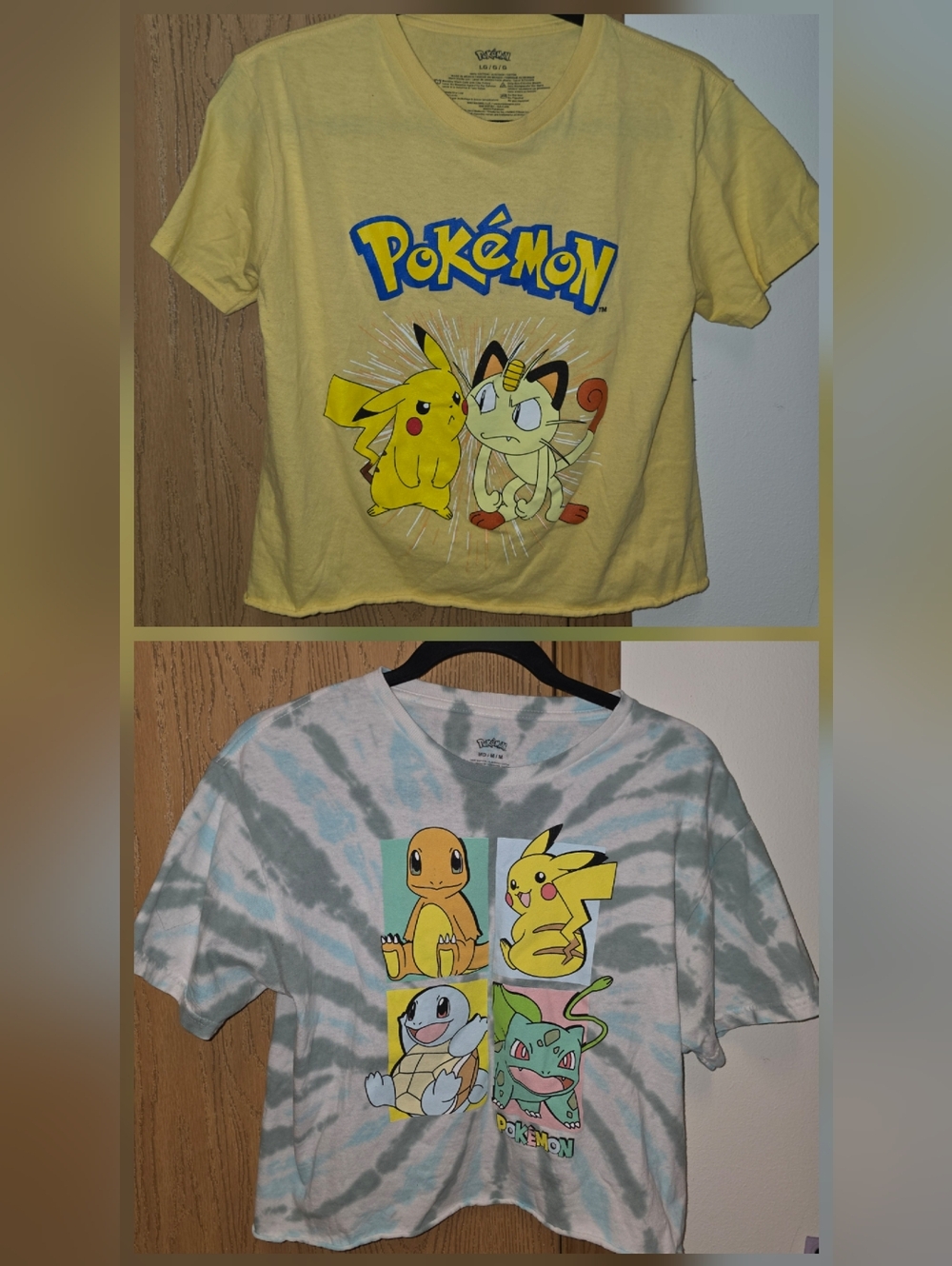 2 Pokémon Crop top shirts